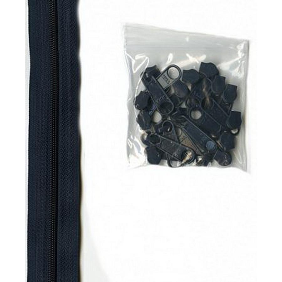 Zippers by the Yard-Navy