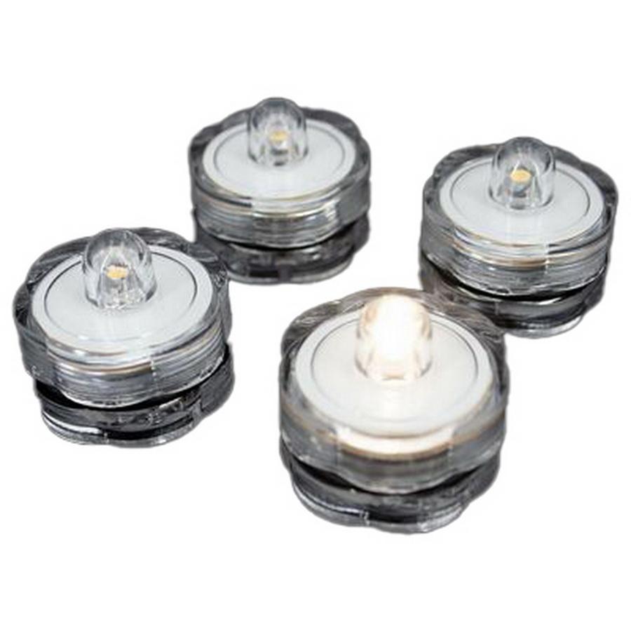 Pack of 4 LED cool white tealights