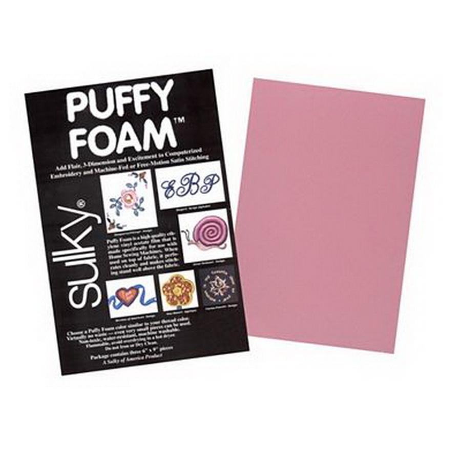 Sulky Puffy Foam Pink 2MM  6in x 9in 3 Pieces (44116)