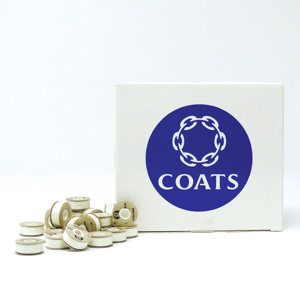 Coats Sty-L Bobbin Thread. Pre-Wound No.100, 94yds, White (E-BOB-100)