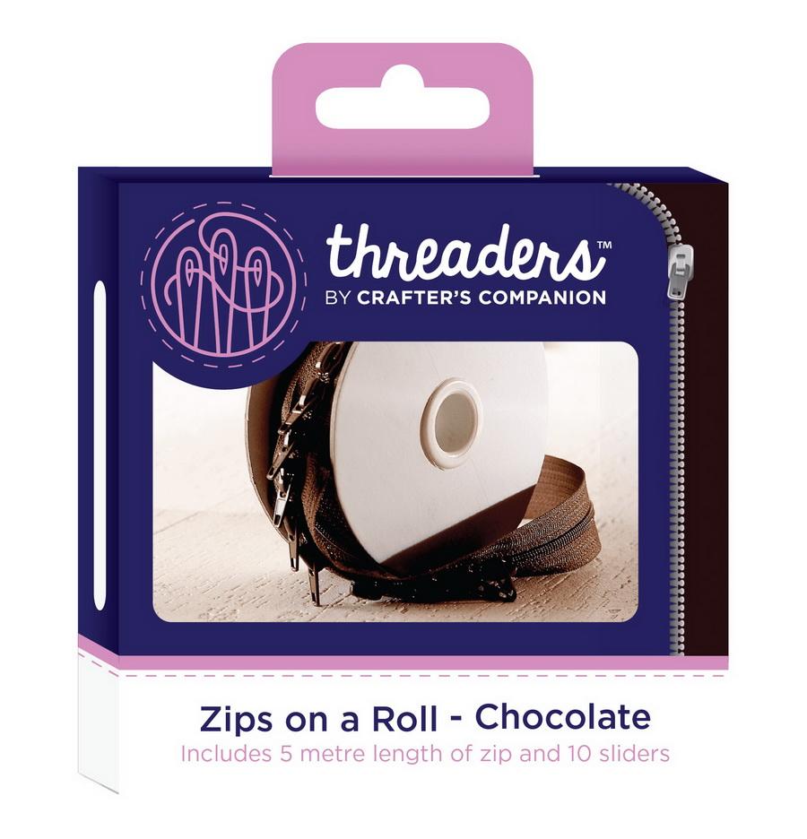 Threaders Zips on a Roll - Chocolate