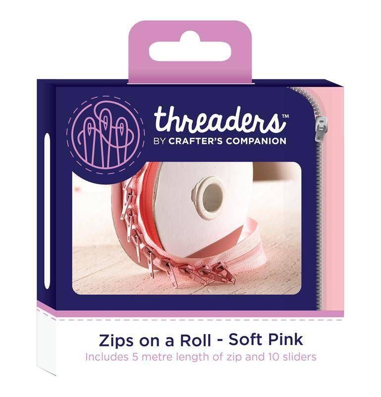 Threaders Zips on a Roll - Soft Pink