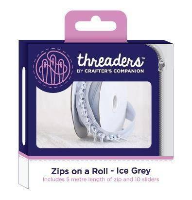 Threaders Zips on a Roll - Ice Grey