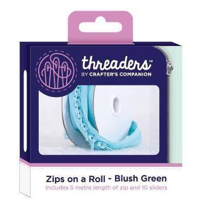 Threaders Zips on a Roll - Blush Green