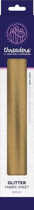 Threaders Glitter Fabric Sheet - Gold