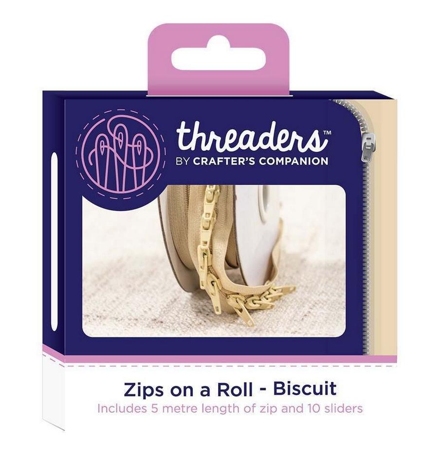 Threaders Zips on a Roll - Biscuit