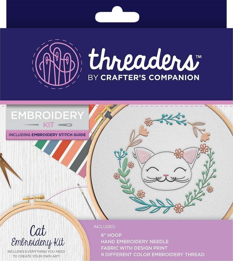 Threaders Embroidery Kit - Cat
