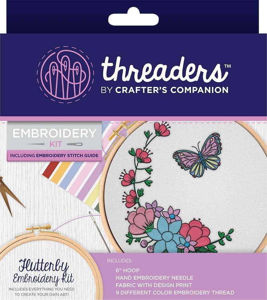 Threaders Embroidery Kit - Flutterby