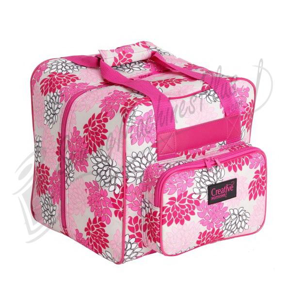 Creative Notions Serger Tote Bag - Pink and Grey Floral Print