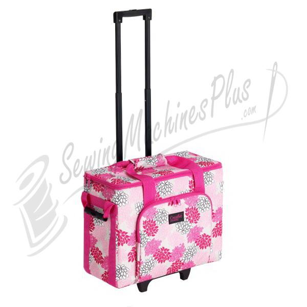 Creative Notions Sewing Machine Trolly - Pink and Grey Floral Print