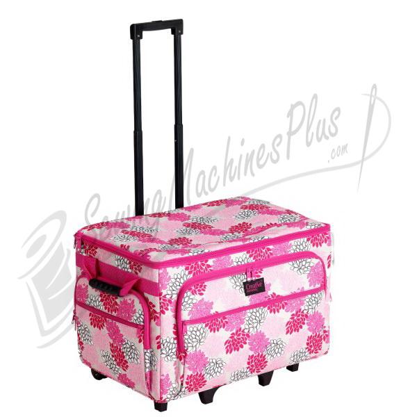 Creative Notions XXL Sewing Machine Trolly - Pink and Grey Floral Print