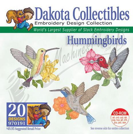 Dakota Collectibles Hummingbirds Embroidery Design - 970191