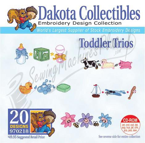 Dakota Collectibles Toddler Trios Embroidery Designs Toddler Trios - 970218