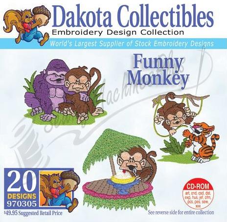 Dakota Collectibles Funny Monkey Embroidery Designs - 970305