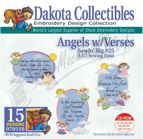 Dakota Collectibles Angels With Verses Embroidery Designs - 970318