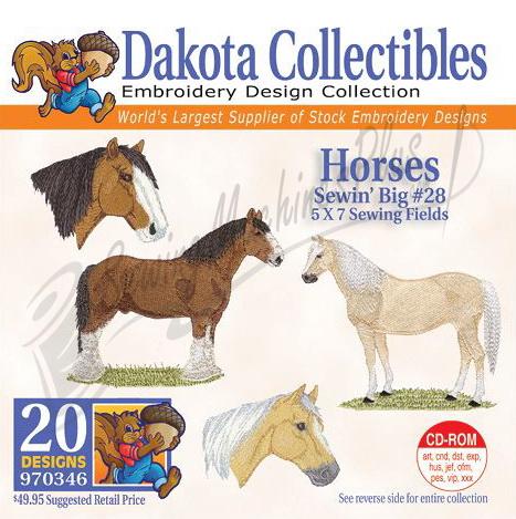 Dakota Collectibles Horses  Embroidery Designs - 970346
