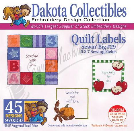 Dakota Collectibles Quilt Labels Embroidery Designs - 970350