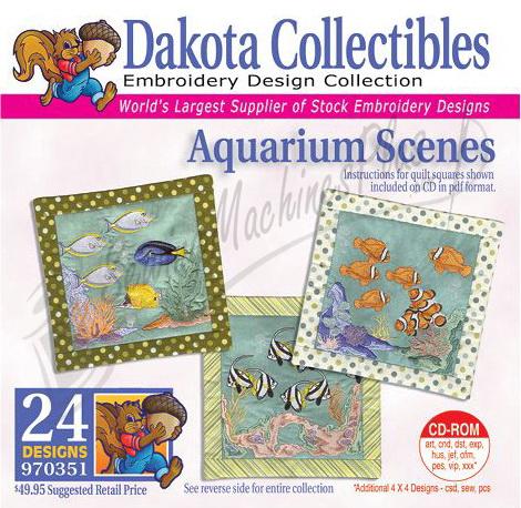 Dakota Collectibles Aquarium Scenes  Embroidery Designs - 970351