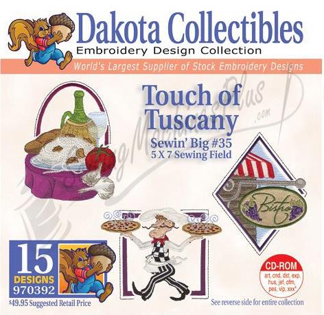 Dakota Collectibles Touch of Tuscany Embroidery Designs - 970392