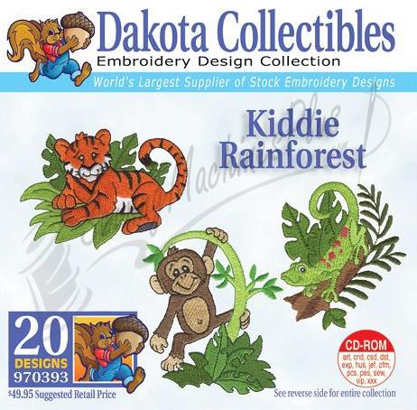 Dakota Collectibles Kiddie Rainforest Embroidery Designs - 970393