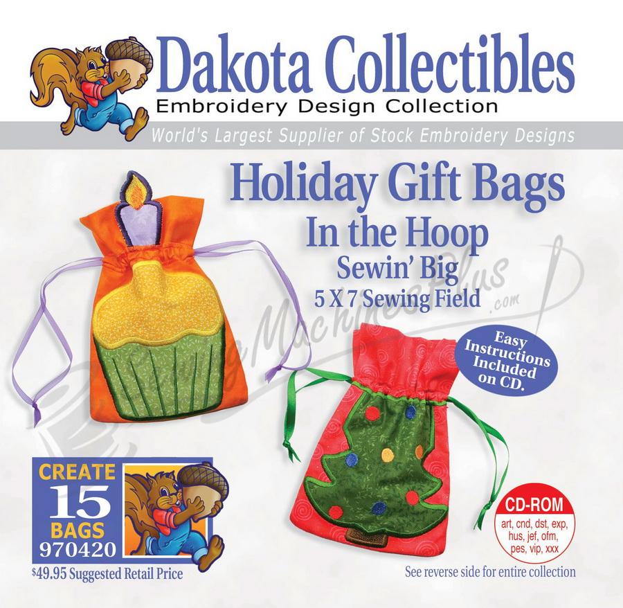 Dakota Collectibles In the Hoop Holiday Gift Bags 970420