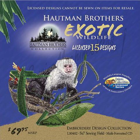 Dakota Collectibles Hautman Brothers Exotic Wildlife Embroidery Design Collection  LS0402