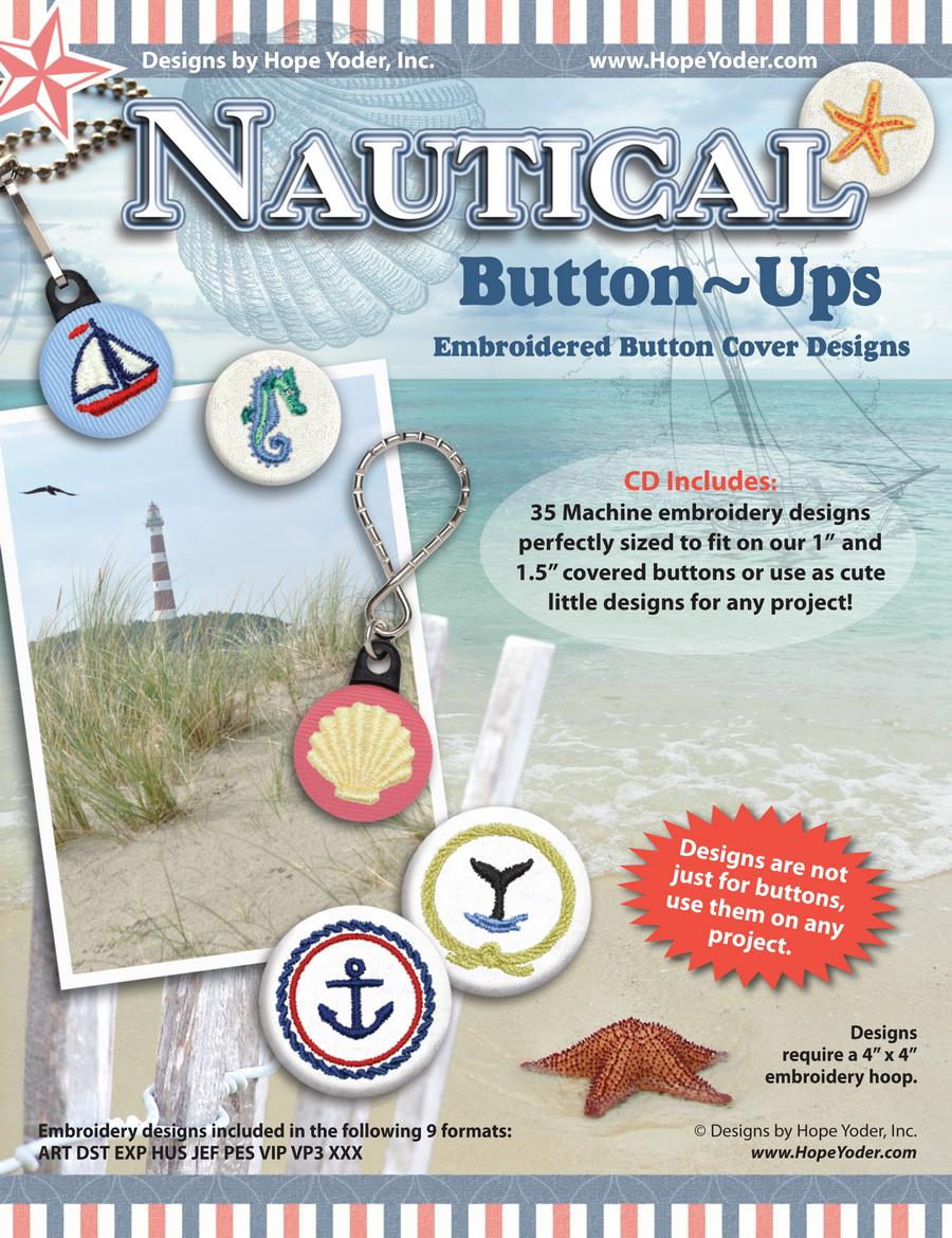 Button~Ups Nautical Embroidery CD - Designs by Hope Yoder