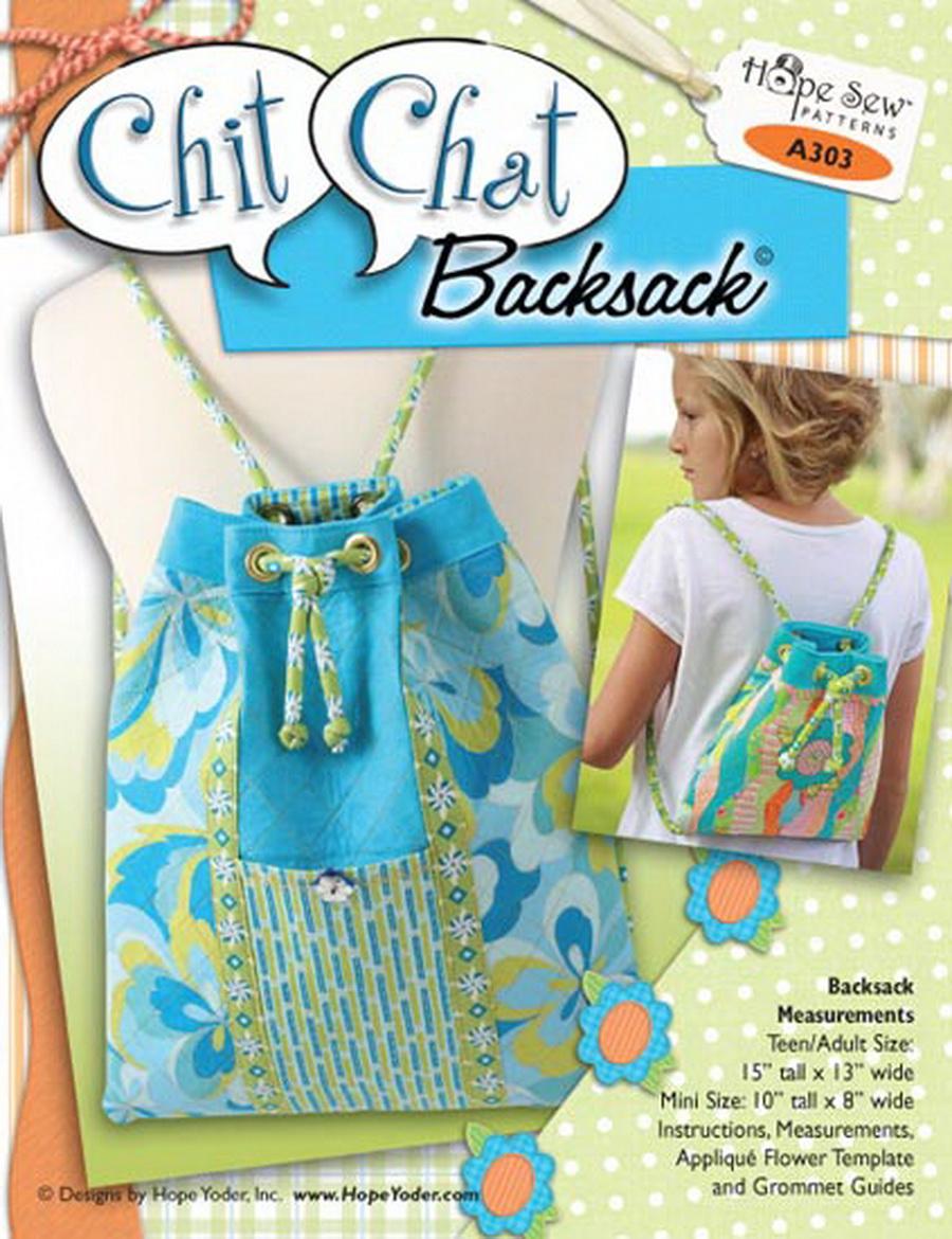 Chit Chat Backsack A303 -Designs by Hope Yoder