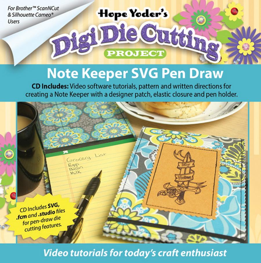 Digi Die Cutting Project Note Keeper SVG Pen Draw CD - Designs by Hope Yoder