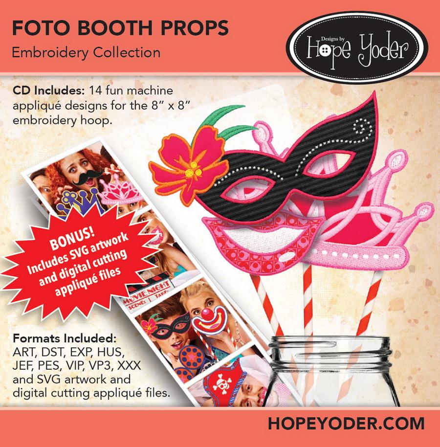 Foto Props Embroidery CD w/SVG - Designs by Hope Yoder
