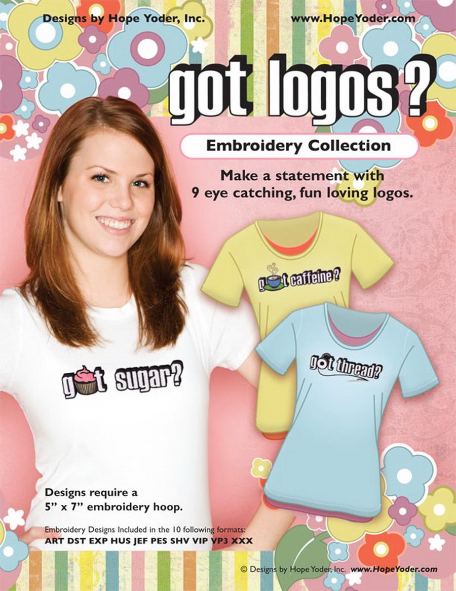 Got Logos? Embroidery Collection CD - Designs by Hope Yoder