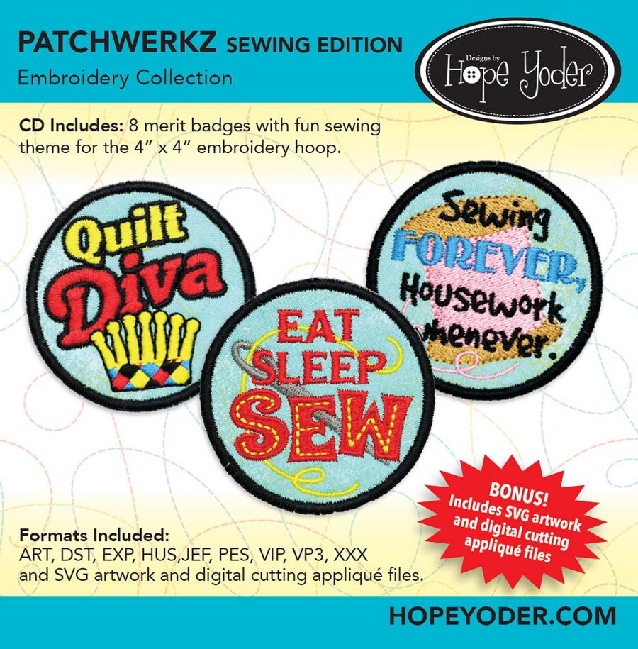 Patchwerkz Sewing Edition Embroidery Collection - Designs by Hope Yoder