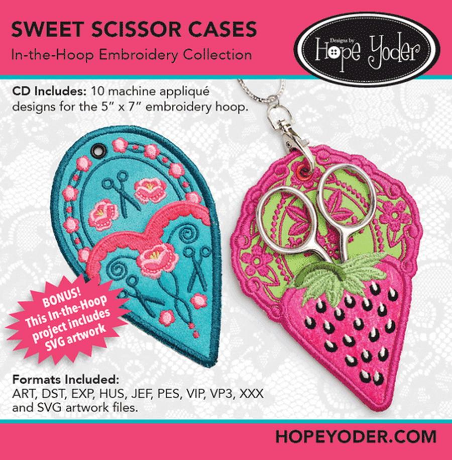 Sweet Scissor Case Embroidery CD - Designs by Hope Yoder