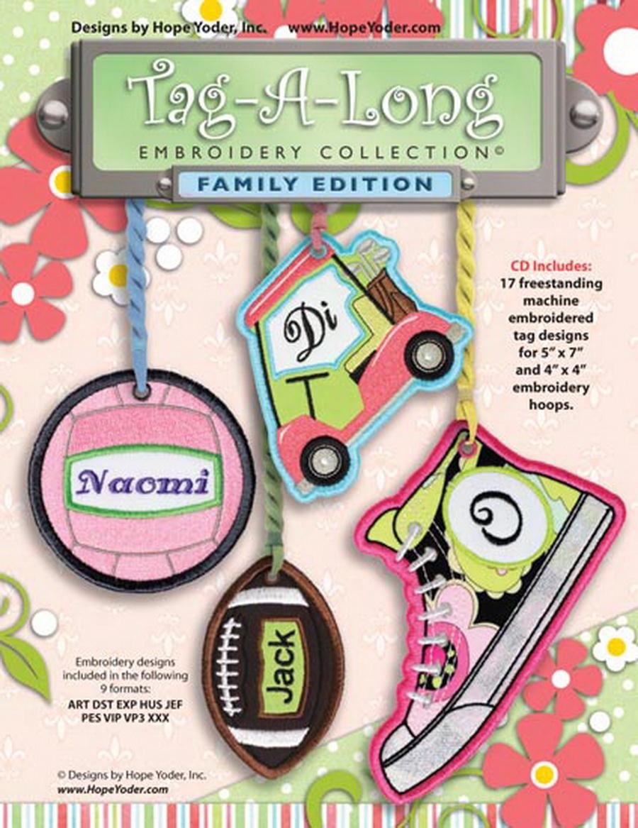 Tag-A-Long Family Edition Embroidery CD - Designs by  Hope Yoder