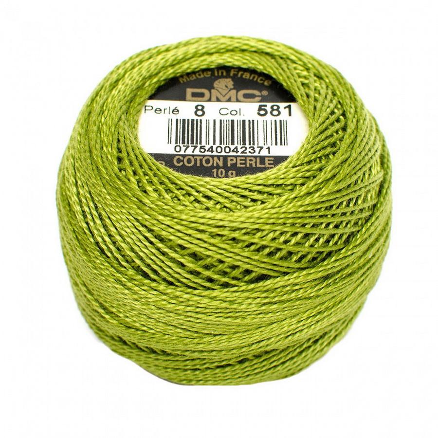 DMC Pearl Cotton Balls Size 8 Moss Green