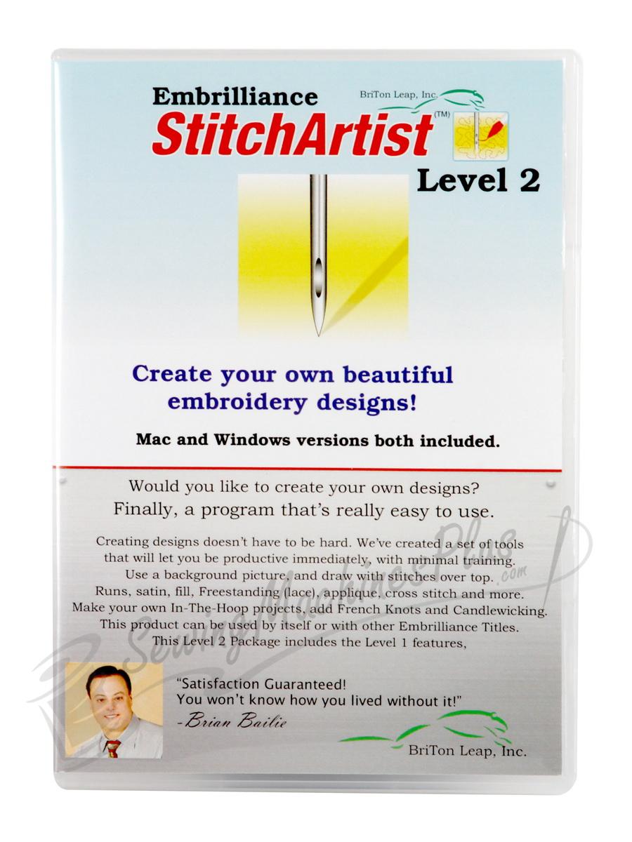 Embrilliance StitchArtist Level 2 Embroidery Design Software for Mac and PC  (SA210)