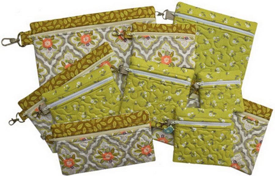 Embroidery Garden Zippered Bags Set