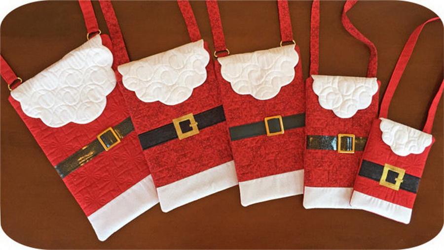 Embroidery Garden Santa Bags Set