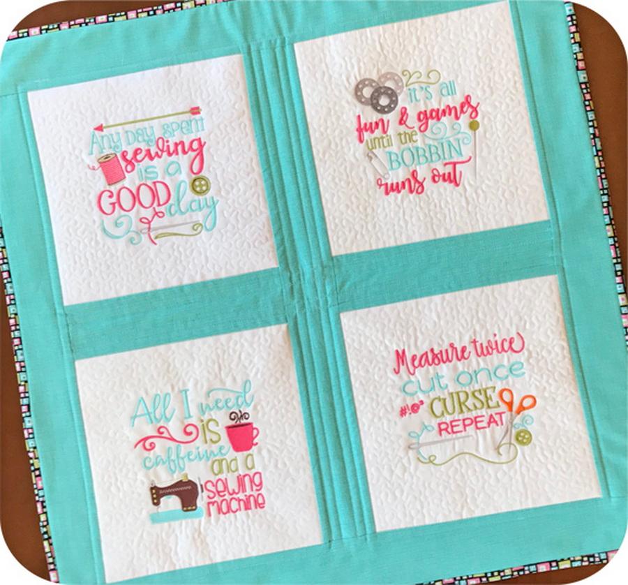 Embroidery Garden Sewing Sayings