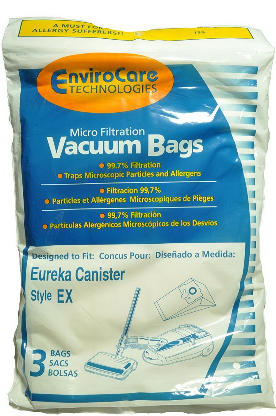 EnviroCare Technologies Eureka Style EX Micro-Filtration Vacuum Bags