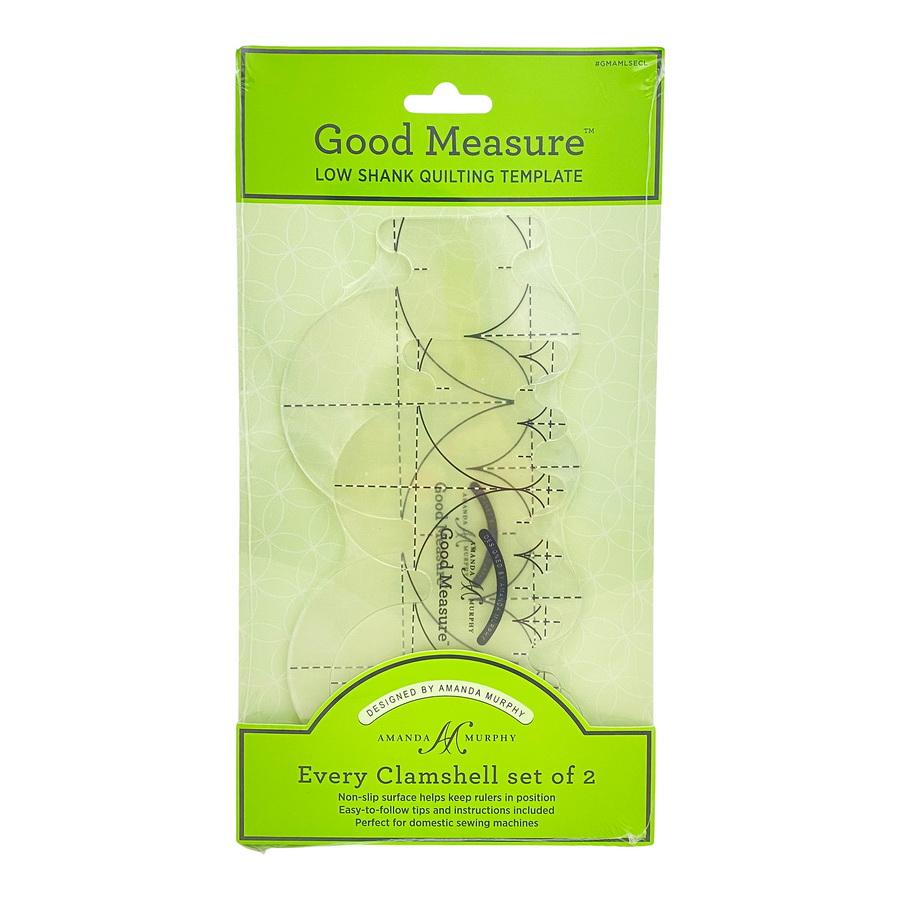 Good Measure Low Shank Every Clamshell Quilting Template Ruler 2 PC Set