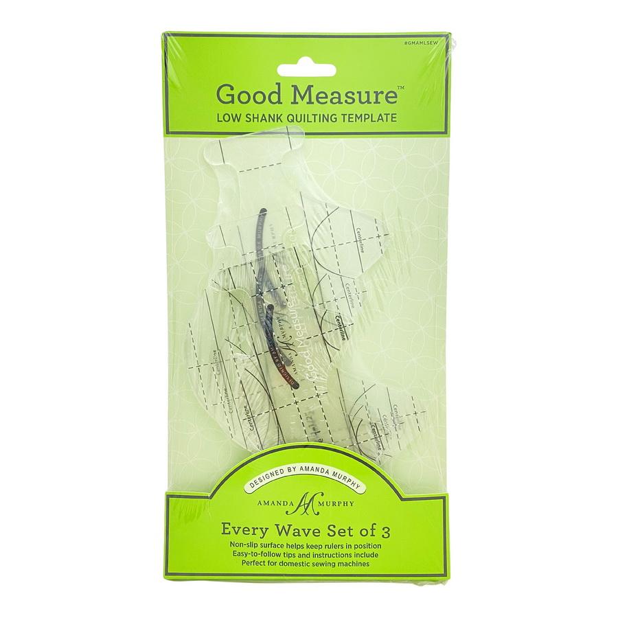 Good Measure Low Shank Every Wave Quilting Template Ruler 3 PC Set