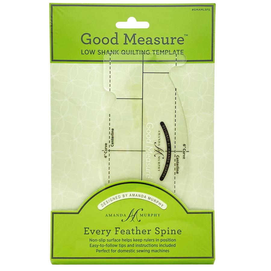 Good Measure Low Shank Every Feather Quilting Template Ruler