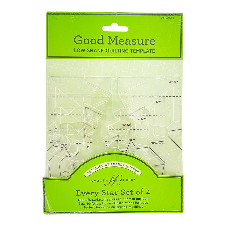 Good Measure Low Shank Every Star Quilting Template Ruler 4 PC Set
