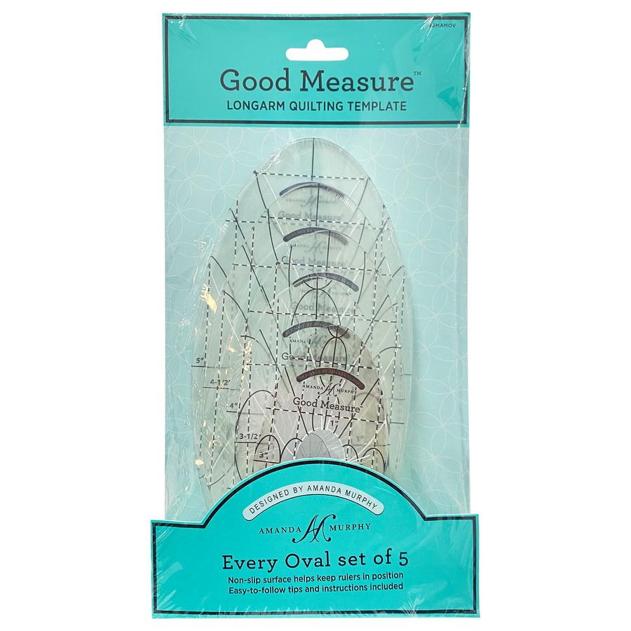 Good Measure Every Oval Quilting Template Ruler 5 PC Set