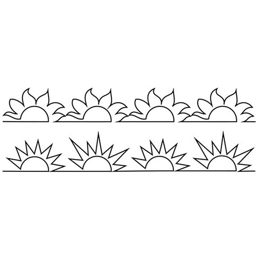 Groovy Board - 10in. Suns & Sunflowers Quilting Template
