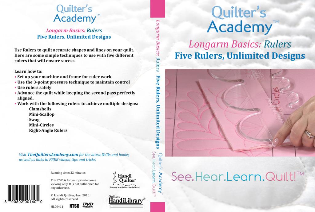 Handi Quilter Longarm Basics: Rulers - Five Rulers, Unlimited Designs (DVD)