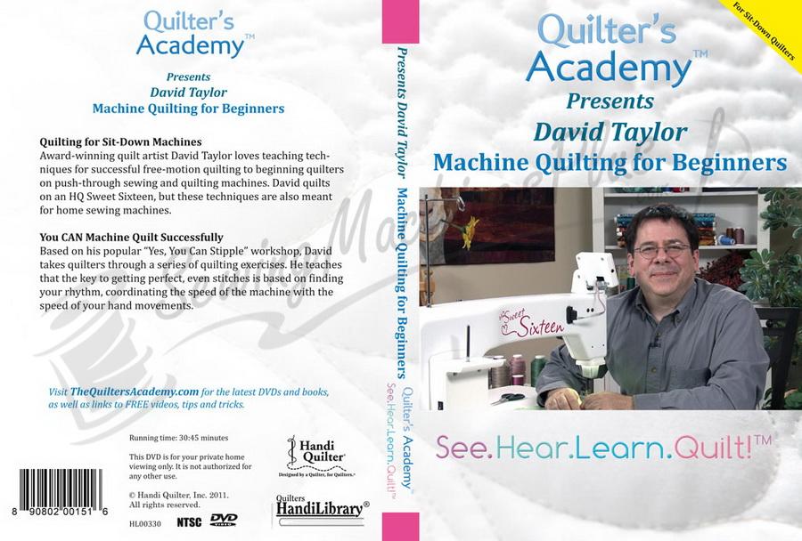 Quilters Academy Presents David Taylor - Machine Quilting for Beginners (DVD)
