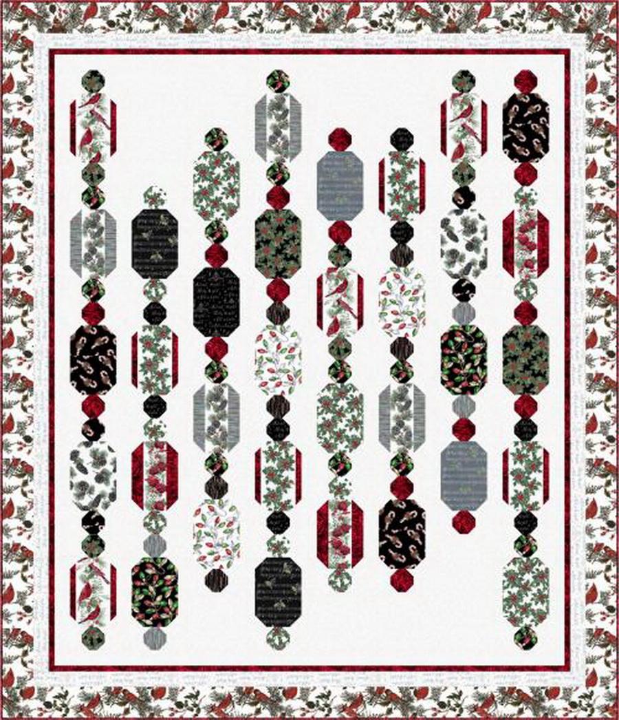 Hoffman Fabrics - Winter Garland Fabric Quilt Kit