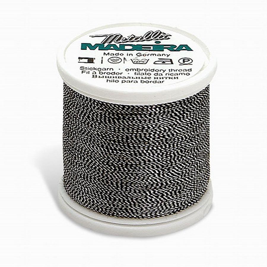 Madeira Metallic No. 40 220yds - Silver/Black - 442
